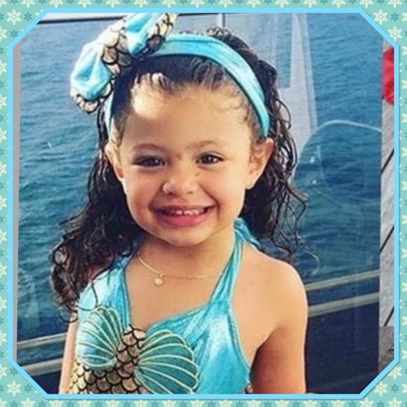 🎉NWT🎉Little Mermaid Bathing Suit🎉Blue & Gold🎉 - Picture 2 of 3